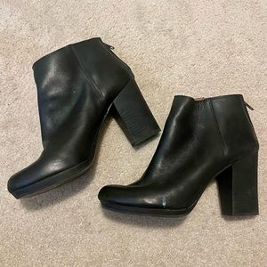 Black Leather Madewell Ankle Booties